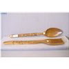 Image 2 : A Mexican sombrero and a Chinese sun hat and a large spoon and fork for the wall