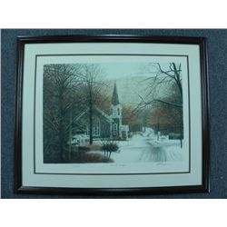 "First Snow" by Harold Altman, Lithograph #112 of 285