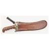 Image 1 : U.S. Hospital Corps. bolo knife with leather scabbard, both in very good + condition; knife dated 19