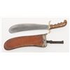 Image 4 : U.S. Hospital Corps. bolo knife with leather scabbard, both in very good + condition; knife dated 19