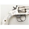 Image 6 : Smith & Wesson top break DA revolver, .32 cal., 3” barrel, nickel finish, pearl grips, #316501 in ov