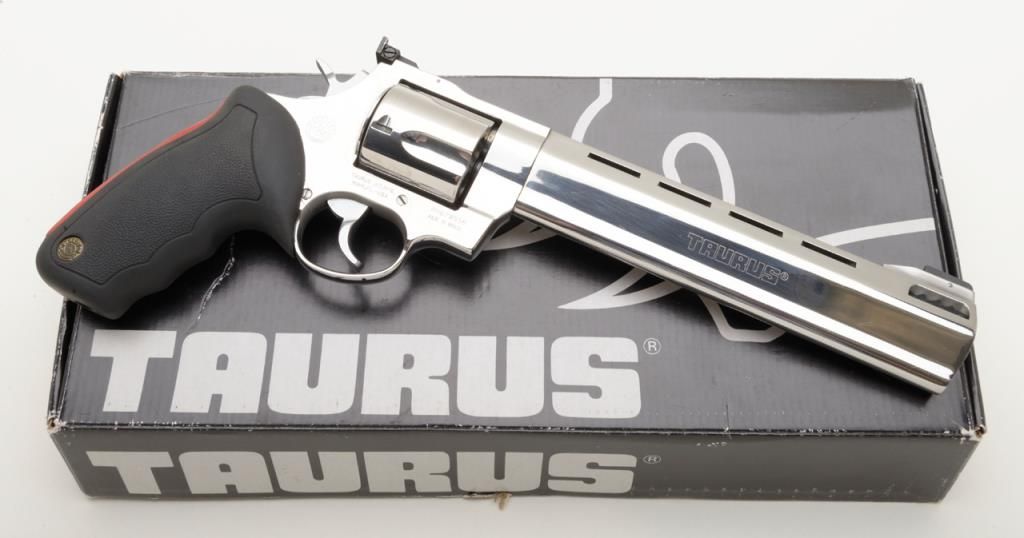 Taurus Raging Bull Model Da Revolver 454 Casull Cal 8 1 4 Barrel Nickel Finish Stippled Finge Taurus Raging Bull Model Da Revolver 454 Casull Cal 8 1 4 Barrel Nickel Finish Stippled Finge