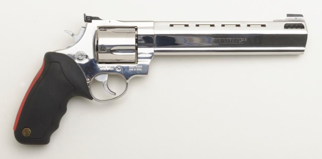 Taurus Raging Bull Model Da Revolver 454 Casull Cal 8 1 4 Barrel Nickel Finish Stippled Finge Taurus Raging Bull Model Da Revolver 454 Casull Cal 8 1 4 Barrel Nickel Finish Stippled Finge