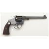 Image 1 : Colt Police Positive Target Model DA revolver, .22 cal., 6” barrel, blue finish, checkered wood meda
