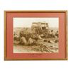 Image 1 : Pair of framed and matted photo copies of Western range scenes, one entitled “Chuck Wagon”, Ransom, 