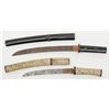Image 3 : Lot consisting of 2 Japanese short swords or Tonto’s brought back from World War II in fair conditio