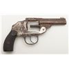 Image 1 : U.S. Revolver Co. DA hammerless revolver, .38 cal., 3-1/4” barrel, nickel finish, checkered hard rub