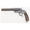 Large German WW II flare pistol, #15945 B&E with wood grips and lanyard ring in overall good conditi