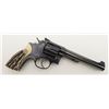 Smith & Wesson DA hand ejector 5 screw revolver, .38 special cal., 6” barrel, blue finish, faux stag