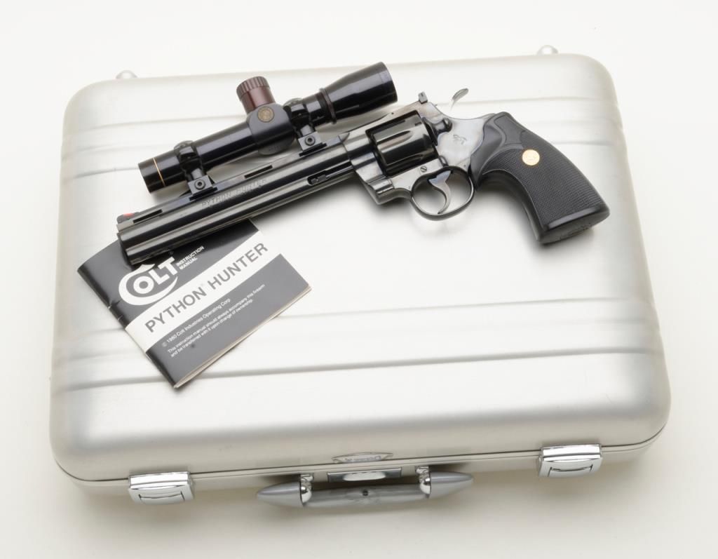 ): Colt Python Hunter DA revolver, .357 Magnum cal., 8” ventilated rib ...