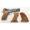 Smith & Wesson 52-2 semi-auto pistol, .38 Special Mid-Range, 5” barrel, blue finish, checkered wood 