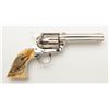 Image 2 : Colt Single Action Army revolver in .44-40 caliber, 4 ¾” barrel, factory nickel plated, with simulat