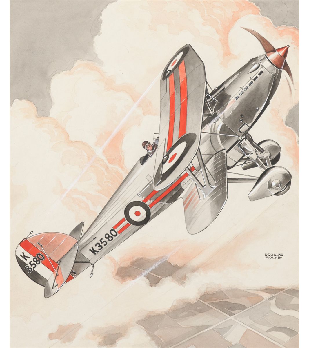 Lot of aviation art produced for magazines. 1950's and 60's showing R ...