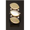 Image 10 : A collection of 8 rings set with a miscellaneous stones including turquoise agates and 22k inlay. Es