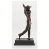 Image 1 : Large golfing sculpture on base, approx. 25” in height; nicely accomplished. Est.: $75-$150.