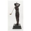 Image 2 : Large golfing sculpture on base, approx. 25” in height; nicely accomplished. Est.: $75-$150.