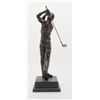 Image 4 : Large golfing sculpture on base, approx. 25” in height; nicely accomplished. Est.: $75-$150.