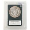 Image 2 : Morgan Silver Dollar 1900 graded MS 67 by Numismatic Grading Services, in slab. Est.: $55-$110.