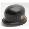 Image 1 : Authentic WWII helmet for police with upgraded modern decals and no liner. Good to V.G. Est. $200-40