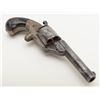 Image 5 : Moore open top spur trigger revolver, .32 teat fire cal., 3-1/4” barrel, engraved brass frame, wood 