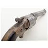 Image 7 : Moore open top spur trigger revolver, .32 teat fire cal., 3-1/4” barrel, engraved brass frame, wood 