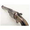 Image 8 : Moore open top spur trigger revolver, .32 teat fire cal., 3-1/4” barrel, engraved brass frame, wood 