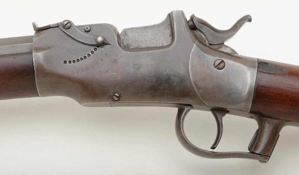 Wheelock Rifle Allen & Wheelock falling block single shot rifle, .41 cal., 26” half ...