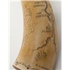 Image 5 : Nicely carved modern copy of a map powder horn (dated 1990 at bottom of horn) of the Great Lakes reg