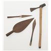 Image 1 : Lot of 4 authentic African metal weapons from late 19th to early 20th century. One battle ax along w