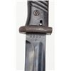 Image 6 : Mauser model 98 bayonet from Nazi era marked 41 ASW with scabbard and leather frog or hanger. The bl