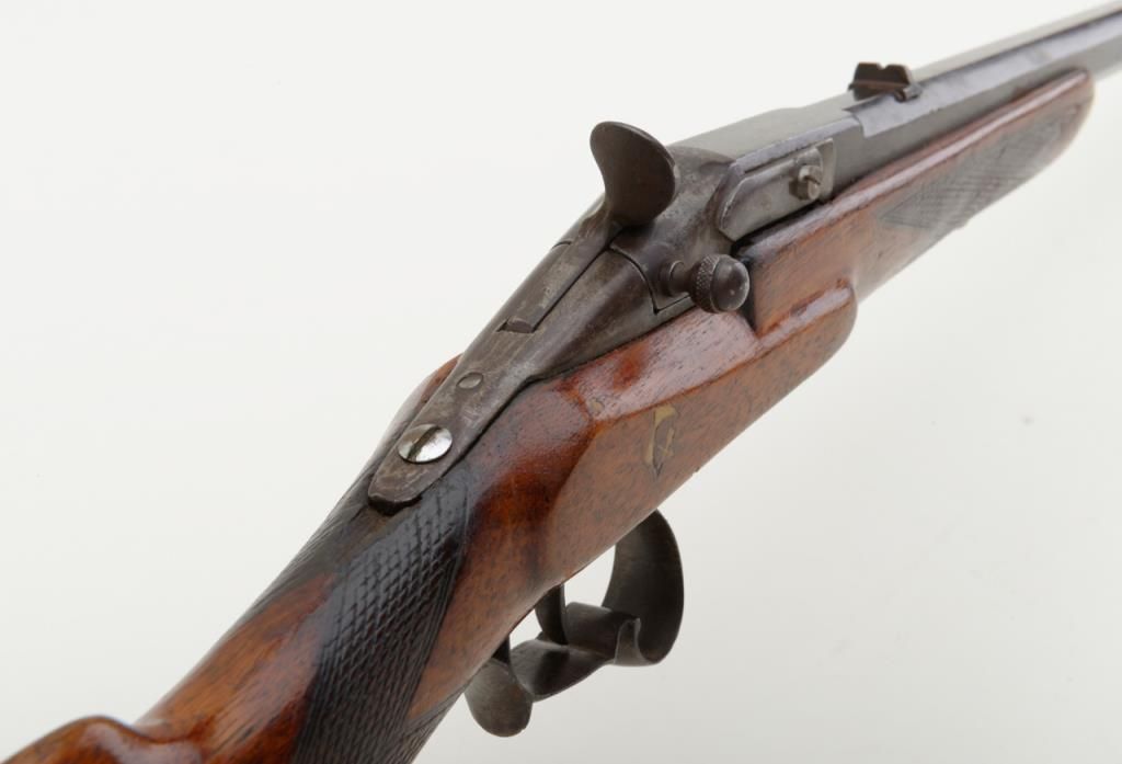 Belgian Flobert single shot rifle, .22 cal., 23” octagon barrel