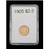 Image 1 : 1905 2 1/2 Dollar gold in A.U. or better condition. Not pro graded. Est. $175-350.
