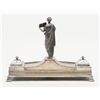 Image 6 : Vintage desk set showing Greek goddess probably Minerva in silver plated metal from the Victorian er