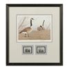 Image 1 : Lot consisting of 2 limited edition prints framed with duck stamps and envelopes. Number 1 shows art
