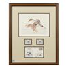 Image 3 : Lot consisting of 2 limited edition prints framed with duck stamps and envelopes. Number 1 shows art