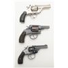 Image 1 : Lot of 3 double action turn-of-the-century revolvers. Number 1 is an Iver Johnson .32 S&W caliber, d