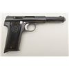 Spanish Astra Model 1921 semi-auto pistol, 9mm Largo cal., 6” barrel, blue finish, black plastic gri