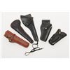 Lot of 5 varied leather holster. Est.: $25-$50.