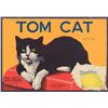 Image 2 : Scarce framed 1930's color original Sunkist citrus crate label, "Tom Cat" brand showing black cat, i