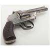 Image 6 : Forehand Arms Co. DA hammerless top break revolver, .38 cal., 3-1/4” barrel, nickel finish, checkere