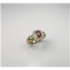 Image 1 : Designer Inspired Ruby and Diamond Ring with ruby weighing 0.65 carats and 28 accent diamonds set in