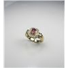 Image 2 : Designer Inspired Ruby and Diamond Ring with ruby weighing 0.65 carats and 28 accent diamonds set in