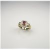 Image 3 : Designer Inspired Ruby and Diamond Ring with ruby weighing 0.65 carats and 28 accent diamonds set in