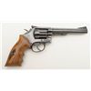 Image 1 : Smith & Wesson Model 14-3 DA revolver, .38 Special cal., 6” pinned barrel, blue finish, custom wood 