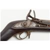 Image 3 : Flintlock mid-eastern camel gun, large caliber, 46-1/2” octagon barrel, full stock, lockplate dated 