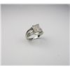 Image 2 : Brilliant Princess cut Diamond Ring with 25 invisible set diamonds weighing approx. 0.75 carats of G