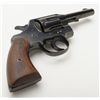 Image 6 : Colt Official Police DA revolver, .38 cal., 4” barrel, re-blued finish, wood grips, #558666 in overa