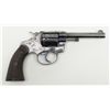 Image 1 : Colt Police Positive DA revolver, .32 cal., 4” barrel, blue finish, checkered hard rubber grips, #65