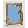 Art deco brass nude mirror, approx. 12” x 10” in overall good condition with nice patina to brass. E