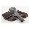 “Ruby” 1915 semi-auto pistol, 7.65mm cal., 3-1/4” barrel, blue finish, checkered wood grips, #50774 